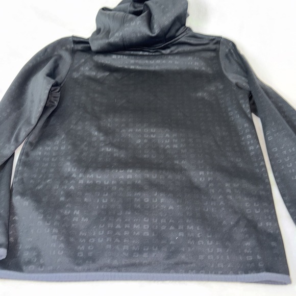 UNDER ARMOUR ―Boys Youth Large LOOSE Black/Gray/Blue Graphic Hoodie Sweatshirt - Picture 6 of 11